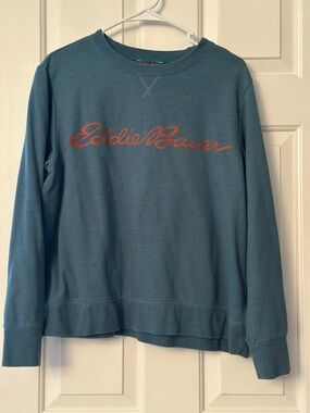 Eddie Bauer Deep Teal Fleece-Lined Crewneck Sweatshirt